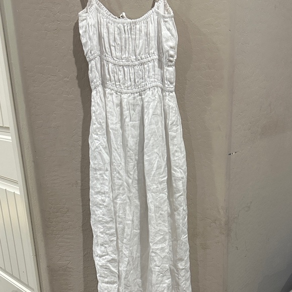 Faithfull the Brand Ivory Gathered Dress - Picture 3 of 4
